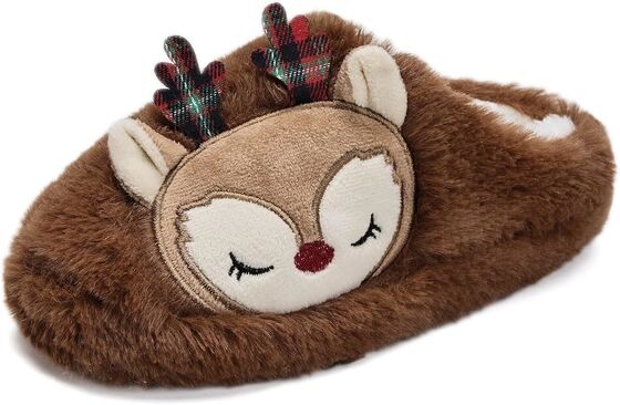 High-Density Memory Foam Kids Indoor Slippers with Breathable Faux Fur Lining and Odor Prevention