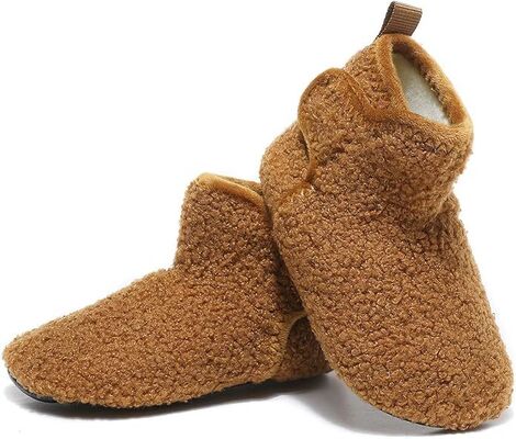 Kids Indoor Slippers Booties with Breathable Faux Fur Lining and Memory Foam