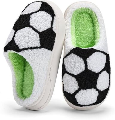 Kids Boys Indoor Slippers with Breathable Faux Fur Lining with Fun Designs