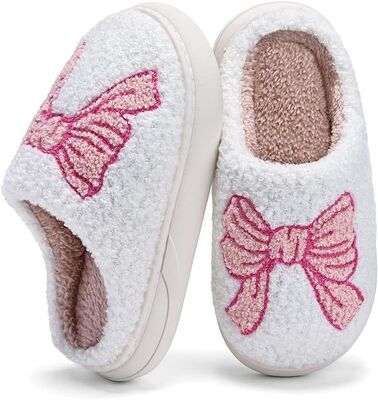 Kids Boys Indoor Slippers with Breathable Faux Fur Lining with Fun Designs