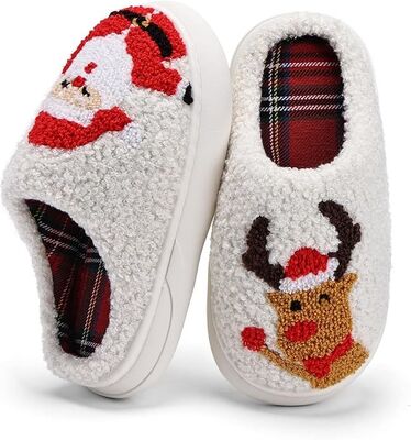 Kids Boys Indoor Slippers with Breathable Faux Fur Lining with Fun Designs