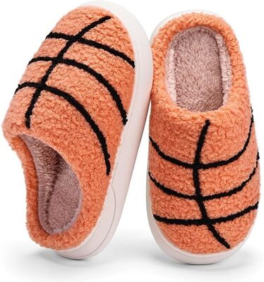 Kids Boys Indoor Slippers with Breathable Faux Fur Lining with Fun Designs
