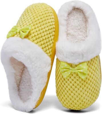 Anti Slip Design Indoor Childrens Bedroom Slippers With Knitted Upper OEM Logo