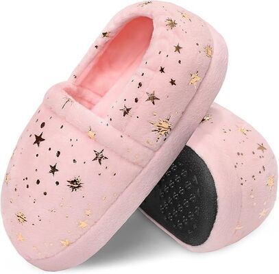 Custom Brand Stars Style Kids Indoor Slippers With Glow In The Dark Classical Designs