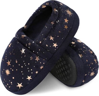 Custom Brand Stars Style Kids Indoor Slippers With Glow In The Dark Classical Designs
