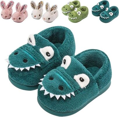 Animal Shape Kids Indoor Slippers , Childrens Warm Slippers Custom Colors And Sizes