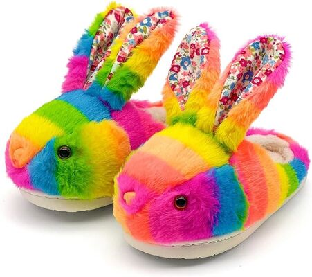 Animal Shape Kids Indoor Slippers , Childrens Warm Slippers Custom Colors And Sizes