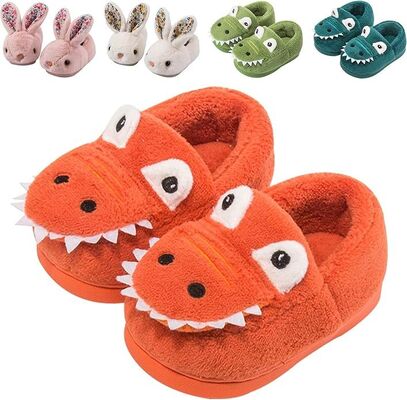 Animal Shape Kids Indoor Slippers , Childrens Warm Slippers Custom Colors And Sizes