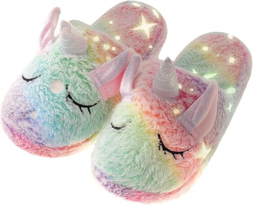 Lovely Unicorns Styles Childrens Character Slippers With Glow In The Dark