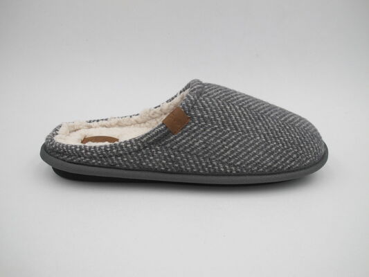 Warm Men's Memory Foam Slippers Rubber Sole Indoor Outdoor Slippers Wholesale