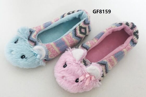 OEM Womens House Slippers With Bow Trims Comfortable Feeling