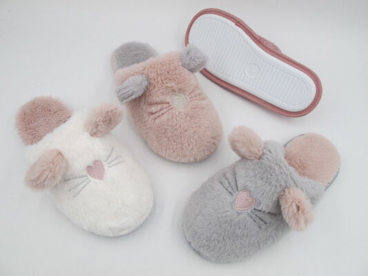 OEM Womens House Slippers With Bow Trims Comfortable Feeling