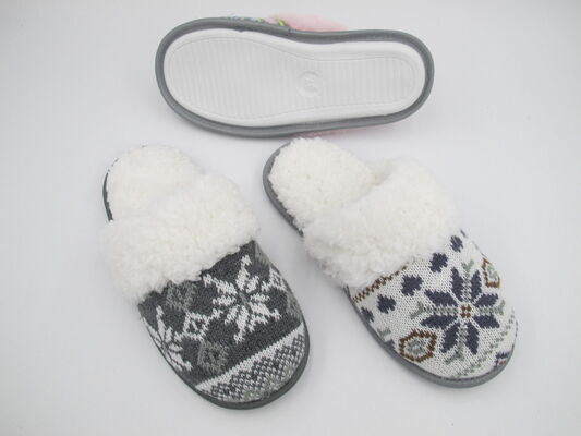 Warm Winter Womens House Slippers With Knit Uppers And Anti Slip Outsole