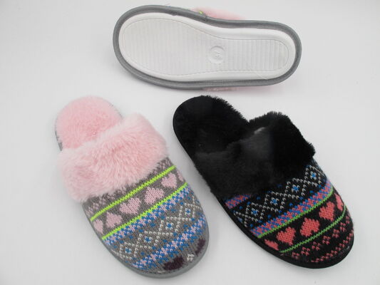 Warm Winter Womens House Slippers With Knit Uppers And Anti Slip Outsole