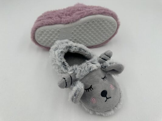 OEM Designs Winter Womens House Slippers Animal Style With 3D Trims
