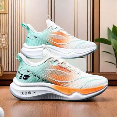 Men's Breathable Mesh Walking Shoes with Anti Slip Outsole and PVC Injection Sole for Casual Wear
