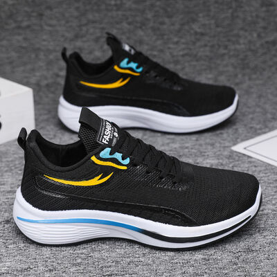 Men's Breathable Mesh Anti Slip Outsole PVC Injection Sneaker for Casual Walking