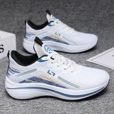 Men's Breathable Mesh Anti Slip Outsole PVC Injection Sneaker for Casual Walking