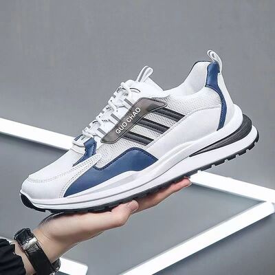 Mens Walking Sneakers with Breathable Mesh Upper and Anti Slip Outsole for Casual Wear with PVC Sole