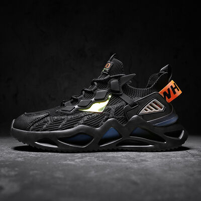 Men's Breathable Mesh Walking Sneakers with Anti Slip Outsole and PVC Sole for Casual Wear