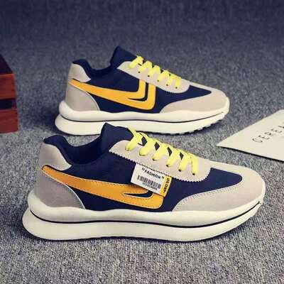 Mens Non Slip Walking Sneakers with Breathable Mesh Upper and Faux Fur Lining