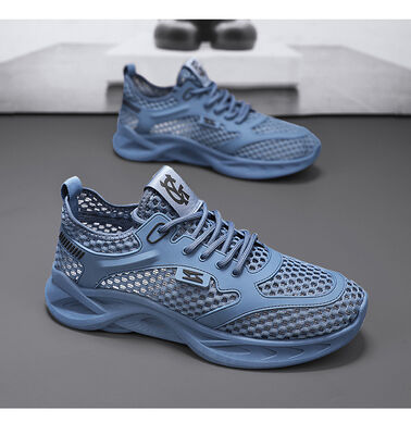 Mens Non Slip Walking Sneakers with Breathable Mesh and Faux Fur Lining - Injection Sneaker