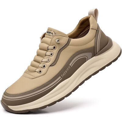 Men's Non Slip Walking Sneakers with Breathable Mesh Upper and Faux Fur Lining for All Seasons