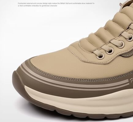 Men's Non Slip Walking Sneakers with Breathable Mesh Upper and Faux Fur Lining for All Seasons