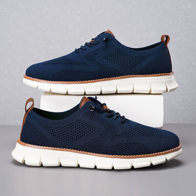 Mens Non Slip Walking Sneakers with Breathable Mesh Upper and Faux Fur Lining for All Seasons