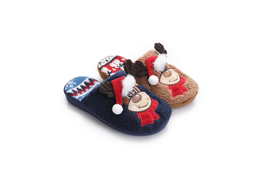 Cozy and Supportive Kids Indoor Slippers with High-Density Memory Foam and Breathable Knitted Upper