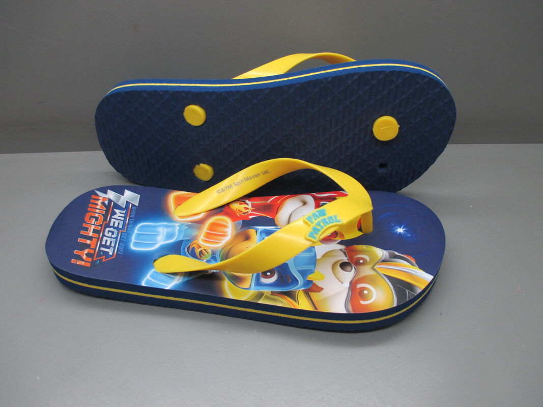 Anti Slip Kids Beach Flip Flops Slipper Paw Patrol Design Multiple Colors And Sizes