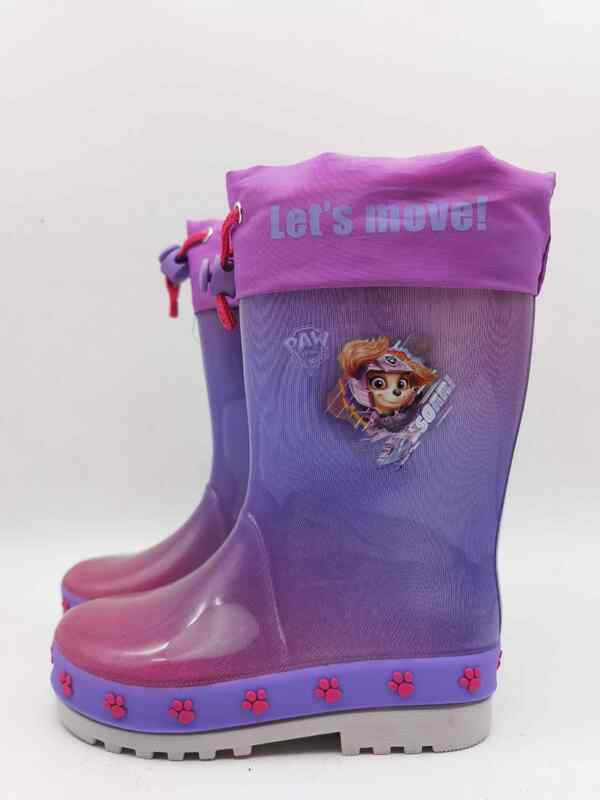 PVC Kids Character Rain Boots With Removable Lining Wellington Chelsea Style