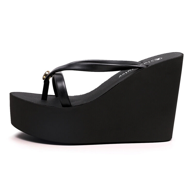 Customized Women Wedge Flip Flops Summer Pool Sandals Water Friendly