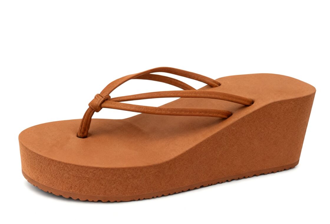 PVC EVA Materials Ladies Fitflop Wedge Sandals Platform Beach Sandals Wholesale