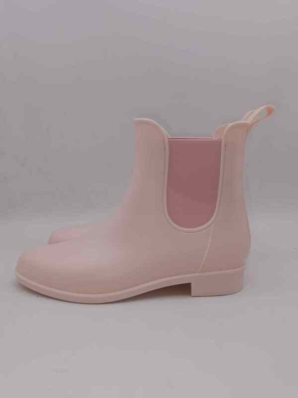 Womens Slip On Twin Gusset Rain Boots Matt Finish Ankle Gumboots Euro 36-41