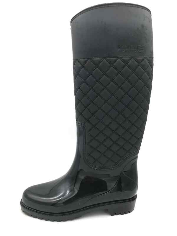 OEM Ladies Waterproof Gardening Boots Double Upper Rain Boots Quilted Matt Finish
