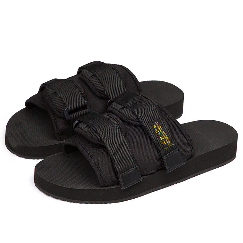 Custom Brand Men Summer Flip Flops With Plugged Canvas Upper