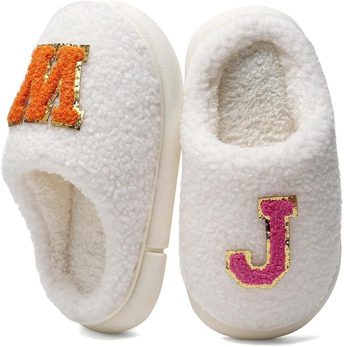 Fun Designs Anti Slip Kids Indoor Slippers With Breathable Faux Fur Lining