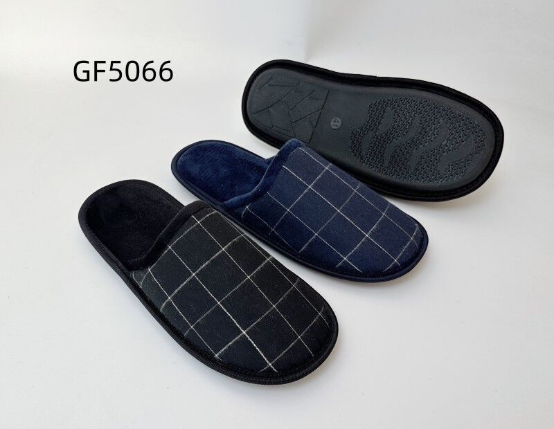 OEM Logo Warm Mens' Indoor Slippers House Shoes Slippers With Memory Foam Sock